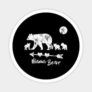 Mama Bear With Three Bear Cubs - Mothers Day Magnet